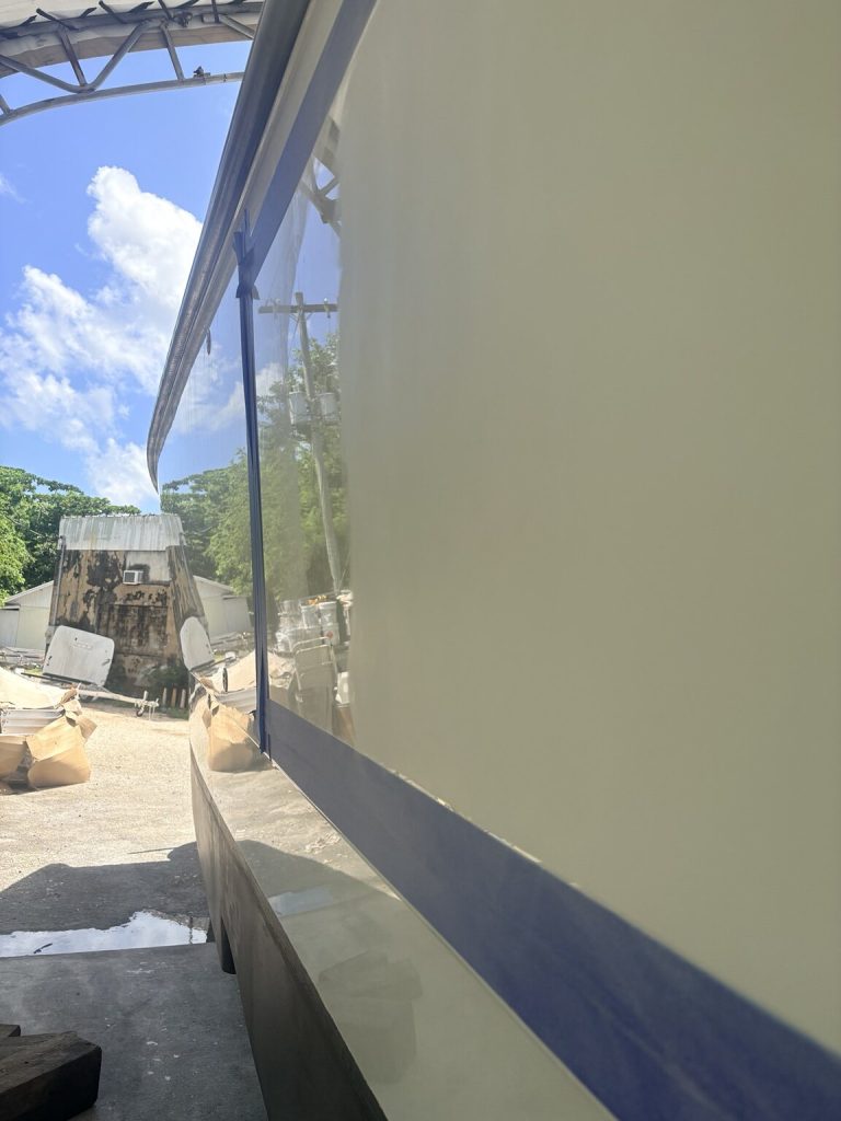 Freeman reflection during correction, before the final finishing polish